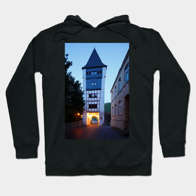 Old town, dusk, Bacharach, Middle Rhine, Rhine, evening Hoodie by Kruegerfoto